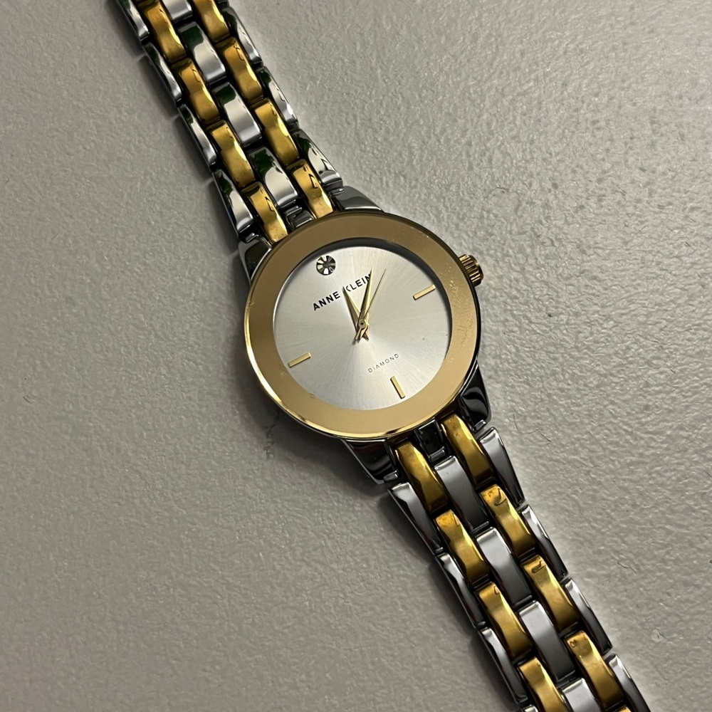 Two-Tone Silver and Gold Watch from Anne Klein